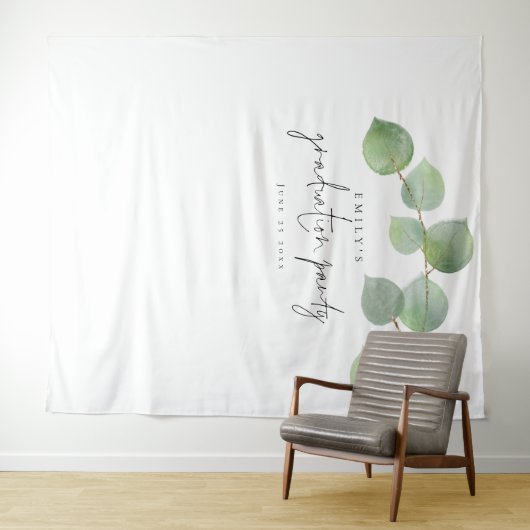 Eucalyptus Naam Afstudeerfeest Foto Achtergrond Wandkleed (In Situ (horizontaal))