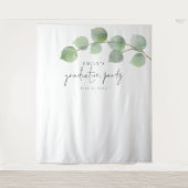 Eucalyptus Naam Afstudeerfeest Foto Achtergrond Wandkleed (Voorkant)