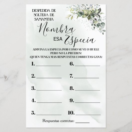 Eucalyptus Name dat de tweetalige douchegame van S (Achterkant)