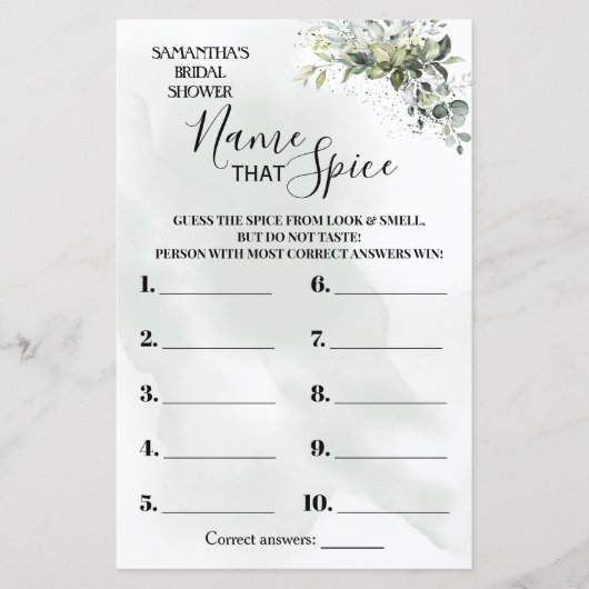 Eucalyptus Name dat de tweetalige douchegame van S (Voorkant)