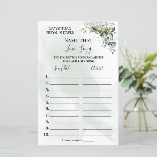 Eucalyptus Name dat lied tweetalige game doucht (Staand voorkant)