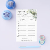 Eucalyptus Name that Love Song Shower Game Kaart (Enkel)