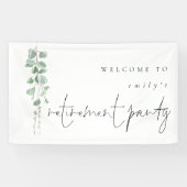 Eucalyptus Name Welcome Retirement Party Spandoek (Horizontaal)