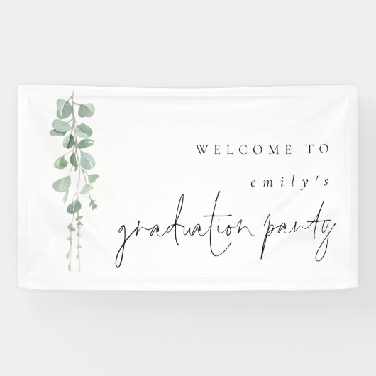 Eucalyptus Name Welkom bij GraduPartij Spandoek (Horizontaal)