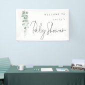 Eucalyptus Name Welkom in Baby shower Spandoek (Beurs)