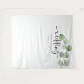 Eucalyptus Namen Datum Weddenschap voor foto's Wandkleed (Voorkant (horizontaal))