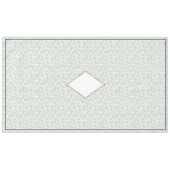 Eucalyptus Natural Kerstmis en Emerald Border Tabl Tafelkleed (Voorkant (Horizontaal))