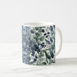 Eucalyptus navy bloesem waterverf bloementakken koffiemok