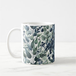 Eucalyptus navy bloesem waterverf bloementakken koffiemok