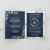 Eucalyptus Navyblauw All in One QR Code Trouwen (Binnen)