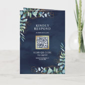 Eucalyptus Navyblauw All in One QR Code Trouwen (Achterkant)