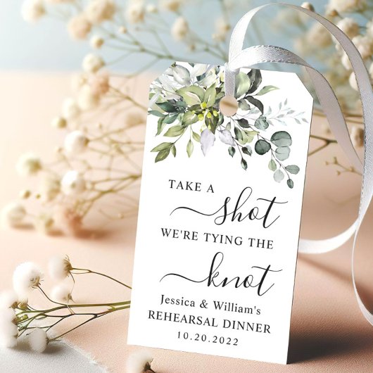 Eucalyptus neem een shot we gaan trouwen cadeaulabel