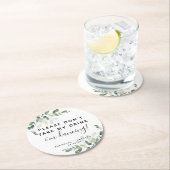 Eucalyptus Neem mijn Drink niet in Ronde Kartonnen Onderzetter (Insitu)