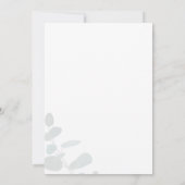 Eucalyptus Nepgoud Frame Botanisch Modern Save The Date (Achterkant)