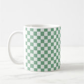 Eucalyptus nevel schaakbord patroon koffiemok (Links)