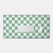 Eucalyptus nevel schaakbordpatroon bureaumat (Keyboard & Muis)