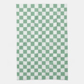 Eucalyptus nevel schaakbordpatroon theedoek (Verticaal)