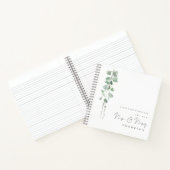 Eucalyptus New Mr Mrs Name Wedding Guest Book Notitieboek (Binnen)