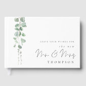 Eucalyptus New Mr Mrs Wedding Gastenboek (Voorkant)