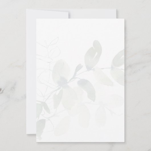 Eucalyptus Niets Fancy Alleen Liefde Script Trouwe Kaart (Achterkant)