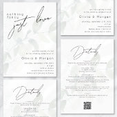 Eucalyptus Niets Fancy Alleen Liefde Script Trouwe Kaart