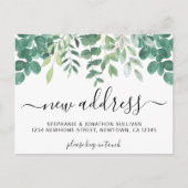 Eucalyptus nieuw adres verhuizen aankondigingskaart (Voorkant)