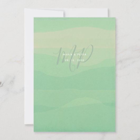 Eucalyptus nog lang en gelukkig na huwelijksrecept kaart (Achterkant)