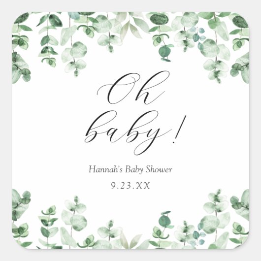 Eucalyptus Oh Baby Klassieke Ronde Sticker (Voorkant)