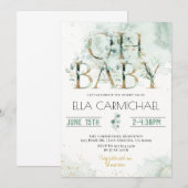 Eucalyptus Oh Baby Shower Uitnodiging (Voorkant / Achterkant)
