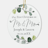 Eucalyptus Ons eerste kersthuwelijk trouwde met de Keramisch Ornament (Links)