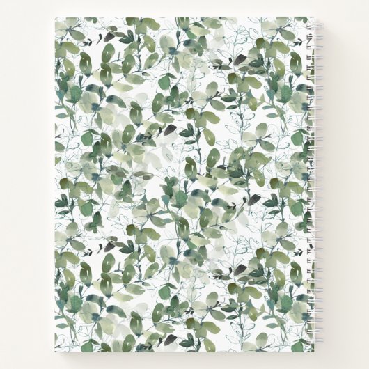 Eucalyptus onze opsommingspaar van emmers notitieboek (Achterkant)