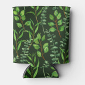 Eucalyptus op donkergroen blikjeskoeler (Voorkant)