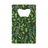 Eucalyptus op donkergroen creditkaart flessenopener (Voorkant)