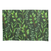 Eucalyptus op donkergroen kussensloop (Voorkant)