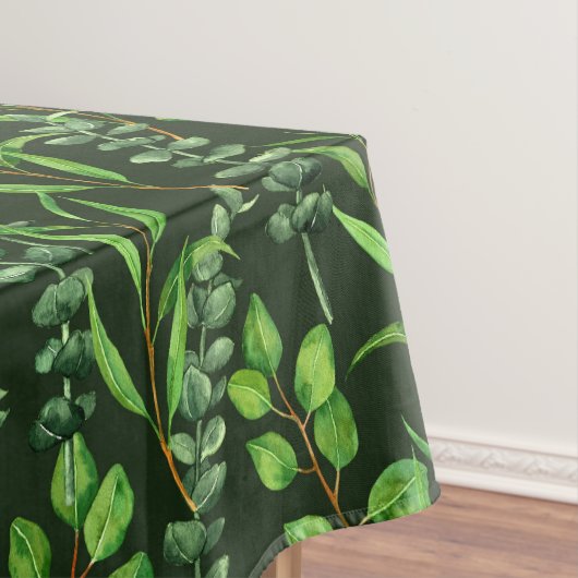 Eucalyptus op donkergroen tafelkleed (Voorbeeld)