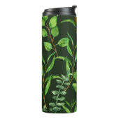 Eucalyptus op donkergroen thermosbeker (Gedraaid links)