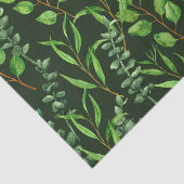 Eucalyptus op donkergroen tissuepapier (Detail)