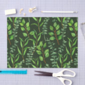 Eucalyptus op donkergroen tissuepapier (Craft)