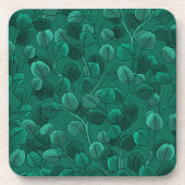 Eucalyptus op groen bier onderzetter (Voorkant)
