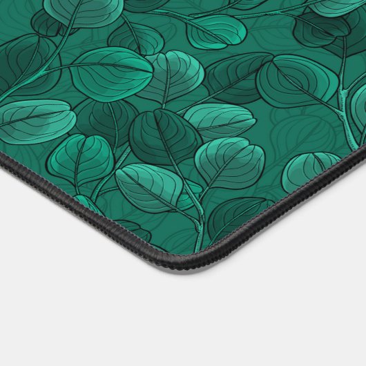 Eucalyptus op groen bureaumat (Hoek)