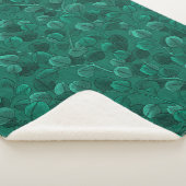 Eucalyptus op groen sherpa deken (3/4)