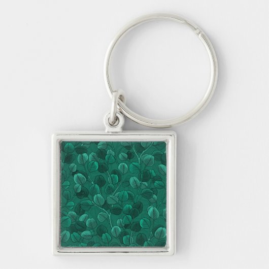 Eucalyptus op groen sleutelhanger (Voorkant)