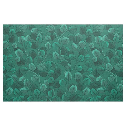 Eucalyptus op groen stof (Fat Quarter)