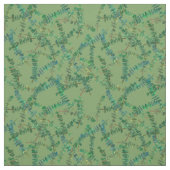 Eucalyptus op groen stof (Swatch)