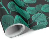 Eucalyptus op zwart cadeaupapier (Rol Hoek)