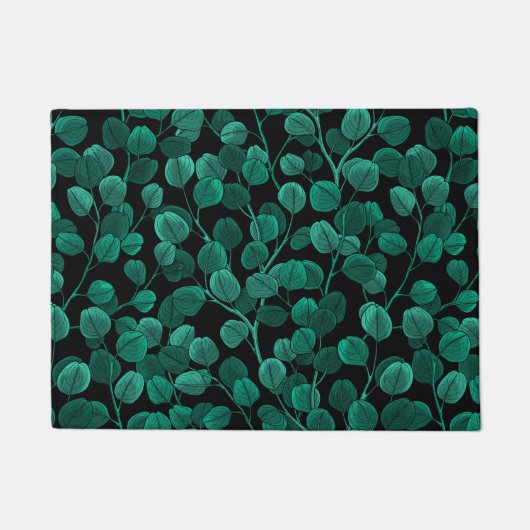 Eucalyptus op zwart deurmat (Voorkant)