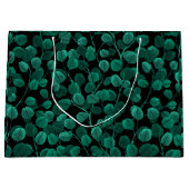 Eucalyptus op zwart groot cadeauzakje (Voorkant)