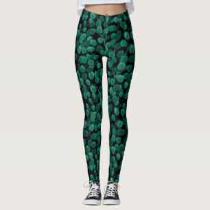 Eucalyptus op zwart leggings