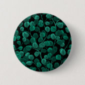Eucalyptus op zwart ronde button 5,7 cm (Voorkant)