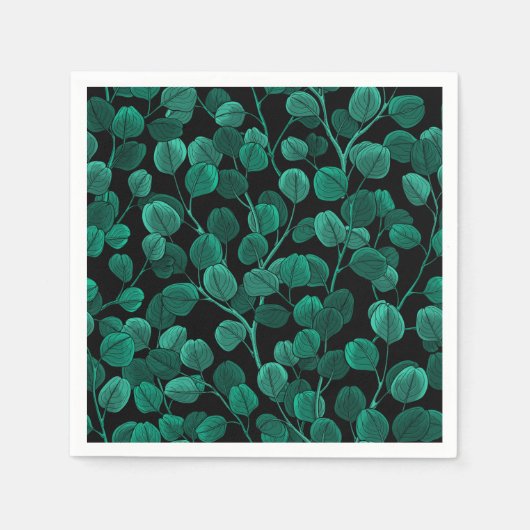 Eucalyptus op zwart servet (Voorkant)